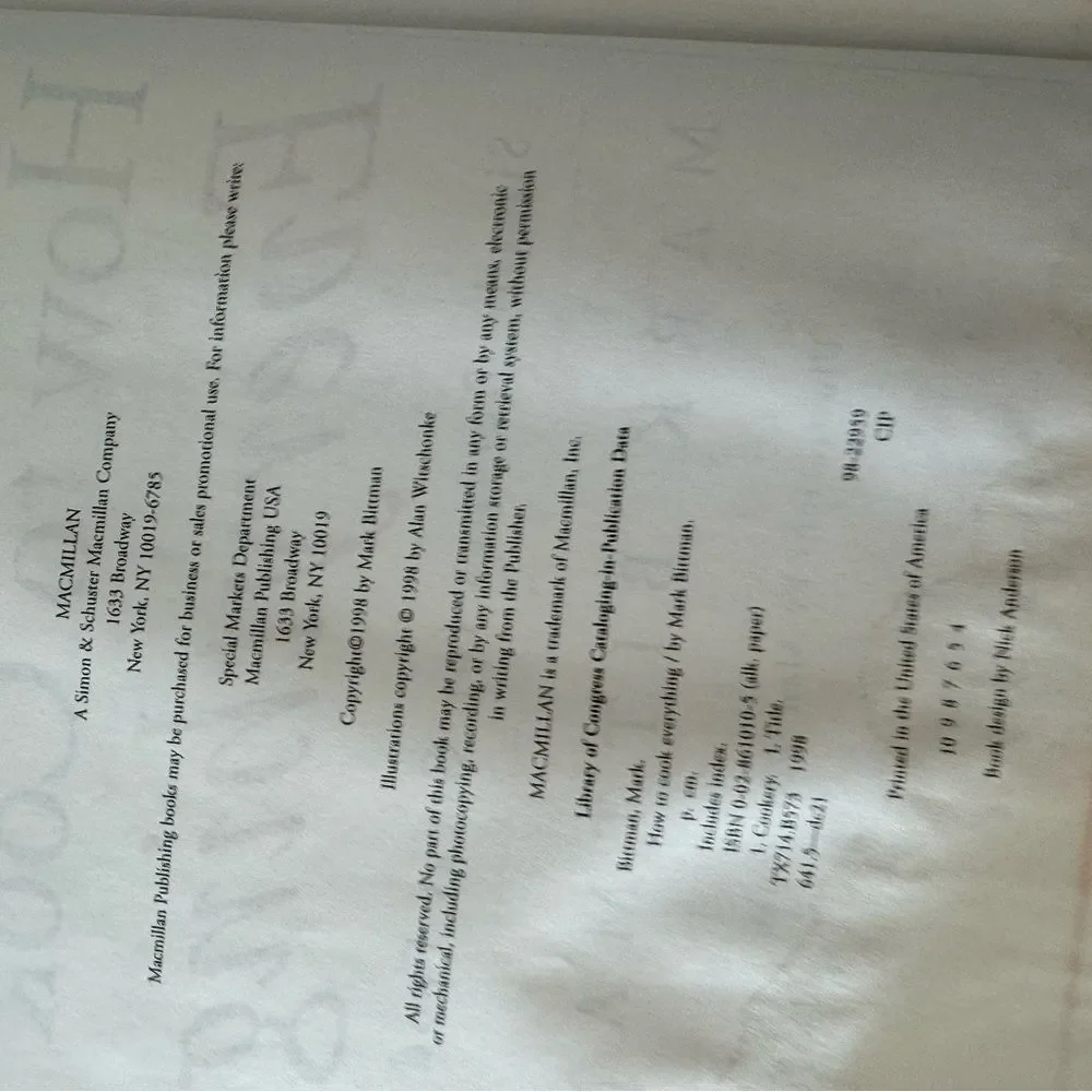 How to Cook Everything : Simple Recipes for Great Food by Mark Bittman (1998)